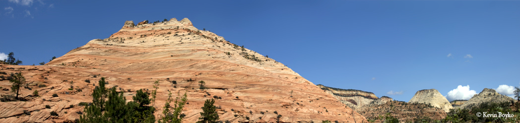 Smooth red and orange rock landscape of Zion National Park, Utah, ©Kevin Boyko
